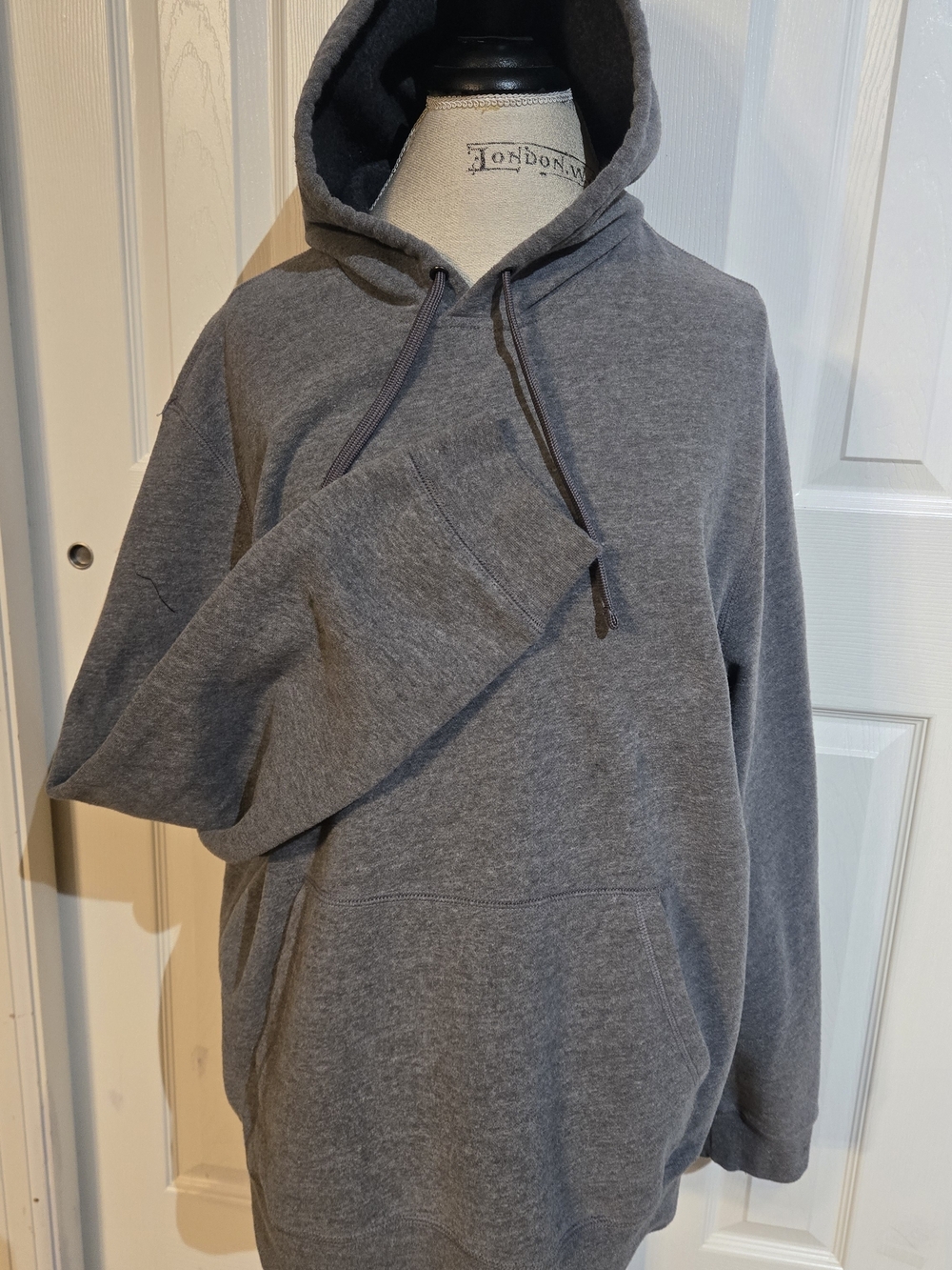 tek gear Men's Dark Gray Hooded Pullover Sweatshirt